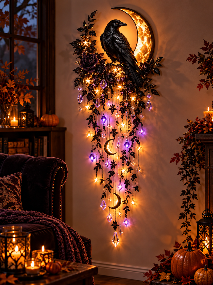 Halloween Cascade Wall Lights With Gothic Seasonal Designs
