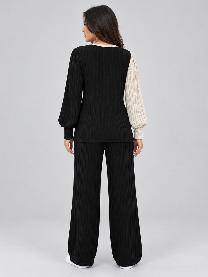Women’s Two-Piece Ribbed Lounge Set