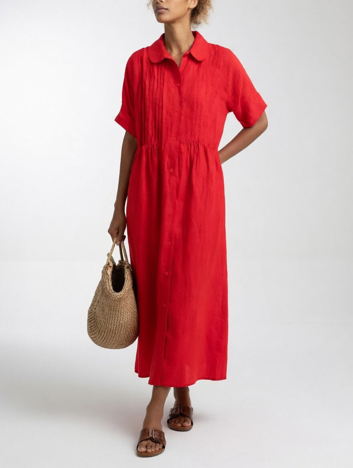 Lysandra Lightweight Shirt Dress for Summer, view 6 - Elena Harper