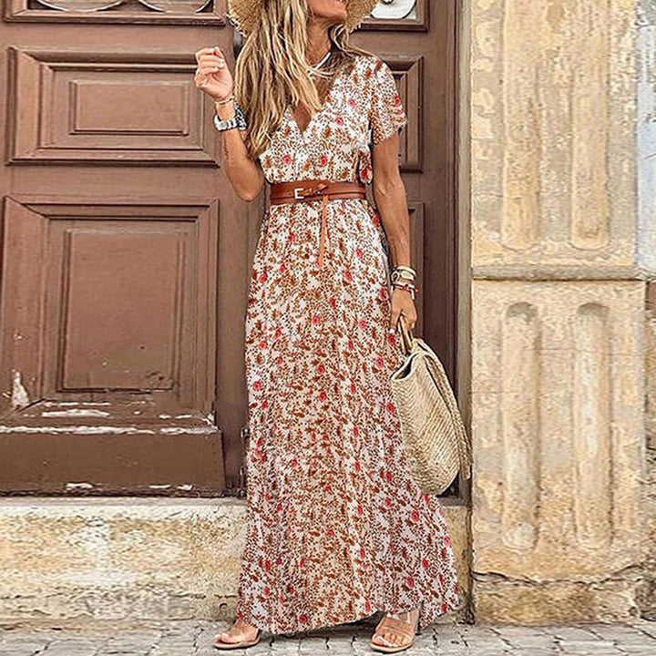 Luz Chic Boho Dress with Elegant Style, view 5 - Elena Harper