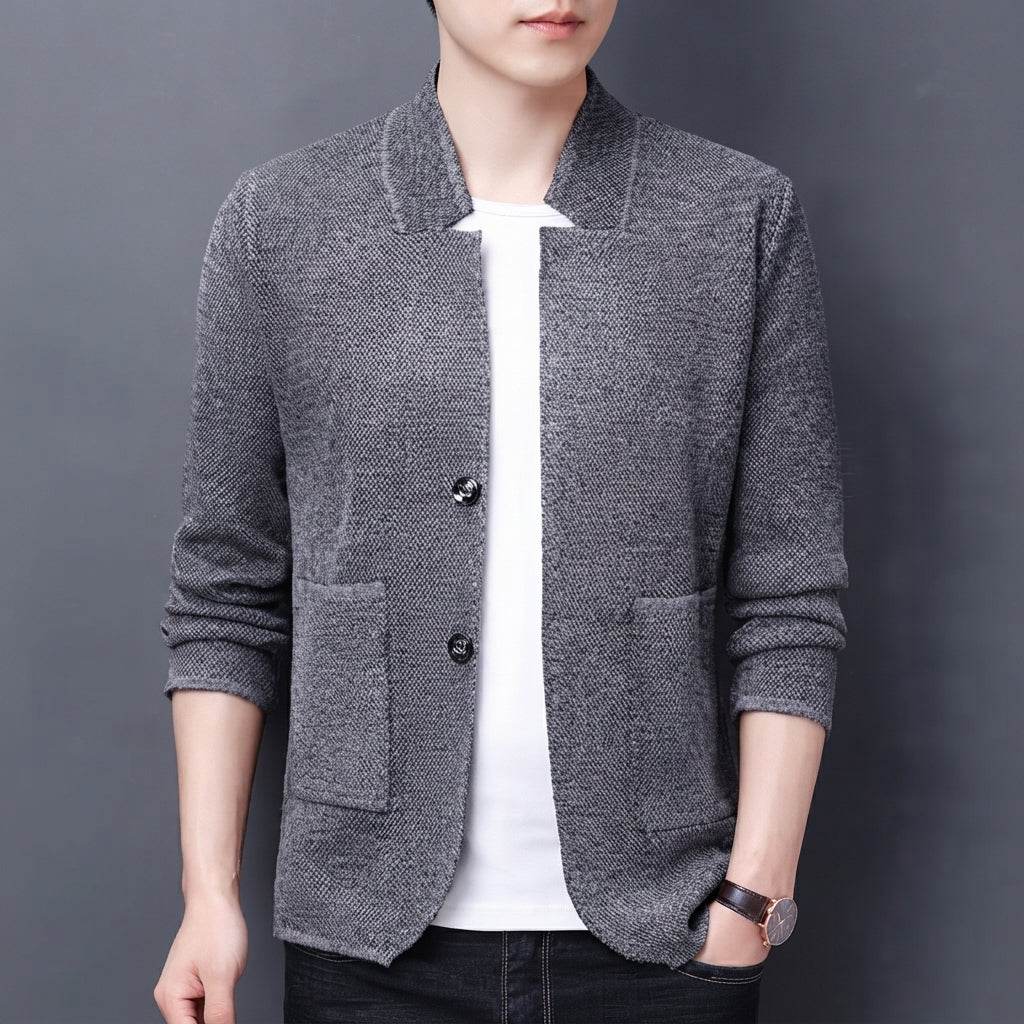 Moritz | Men's Stand Collar Quilted Jacket with Two-Button Closure