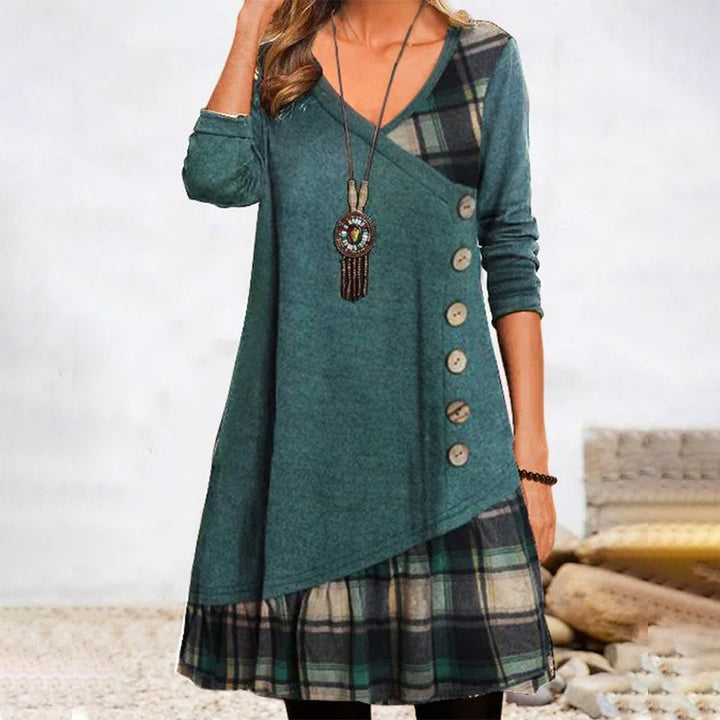 Odile - Chic Checkered Dress