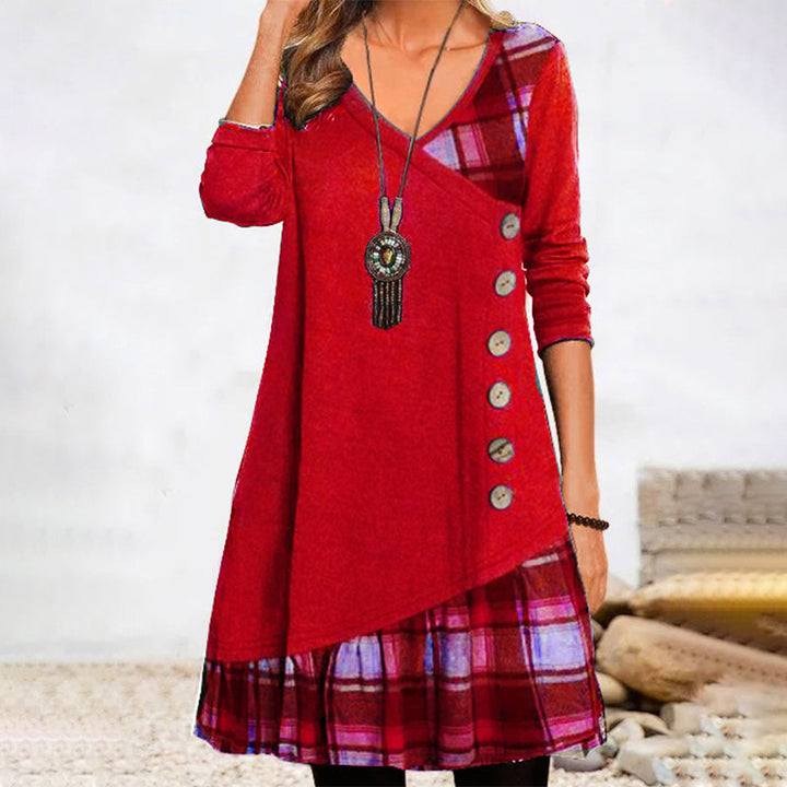 Odile - Chic Checkered Dress