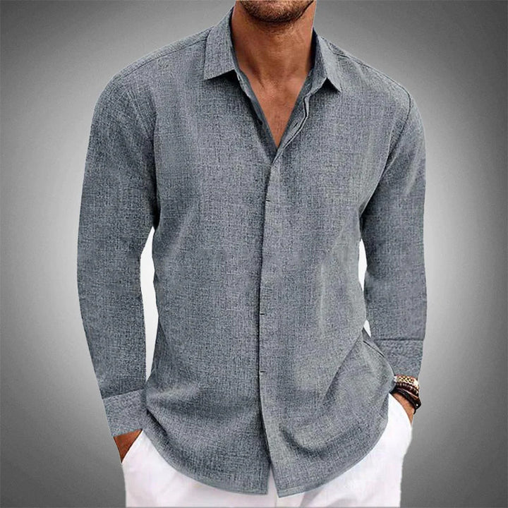 The Riviera Linen Henley Shirt | Short Sleeve