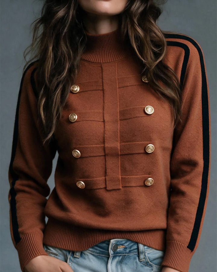 Turtleneck Sweater for Women | Color Block Design & Straight Fit