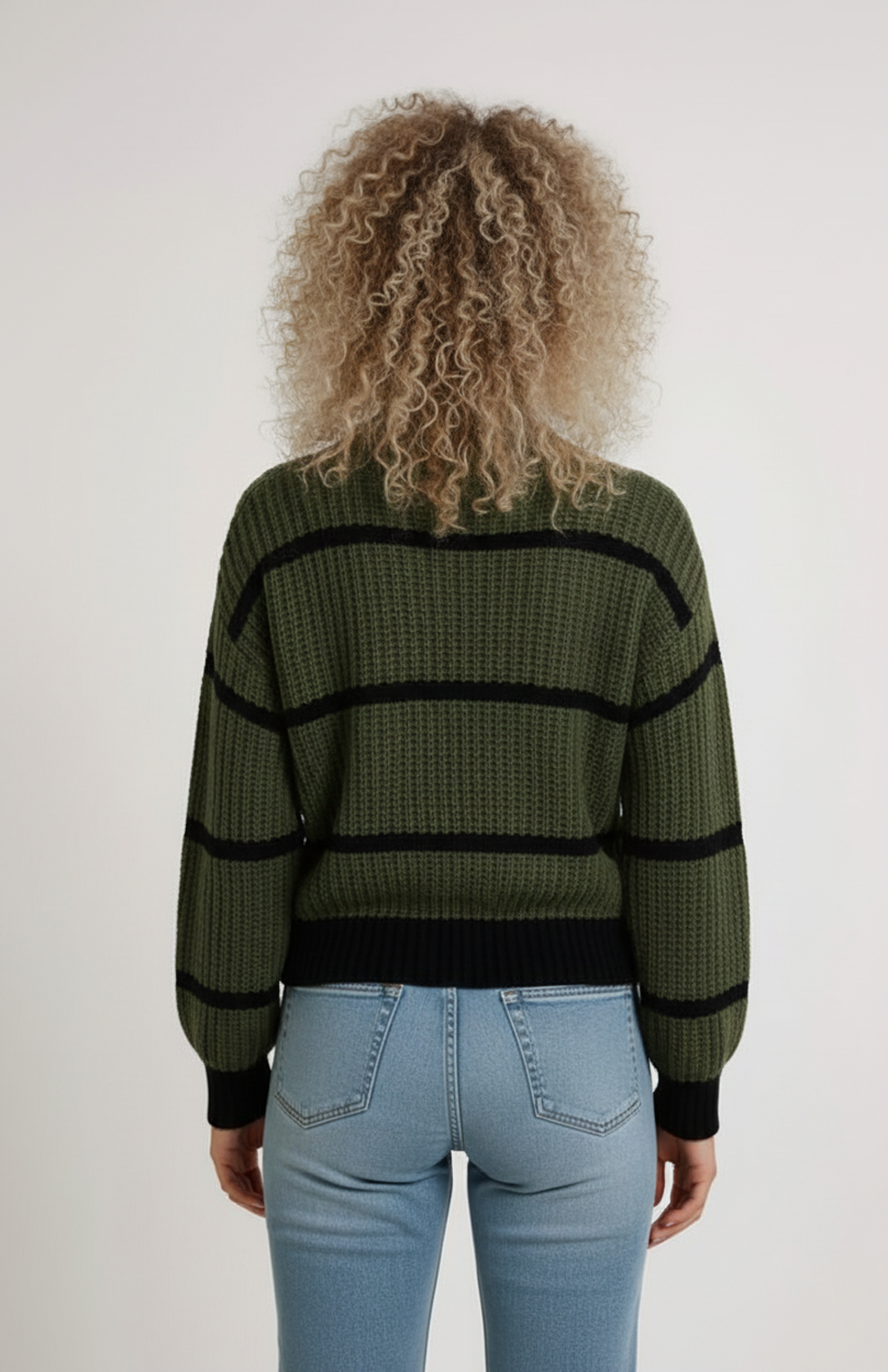 Turtleneck Sweater for Women | Striped & Loose Fit