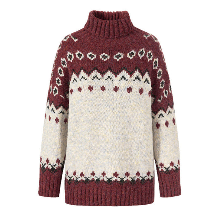 Turtleneck Sweater for Women | High Neck & Calm Pattern