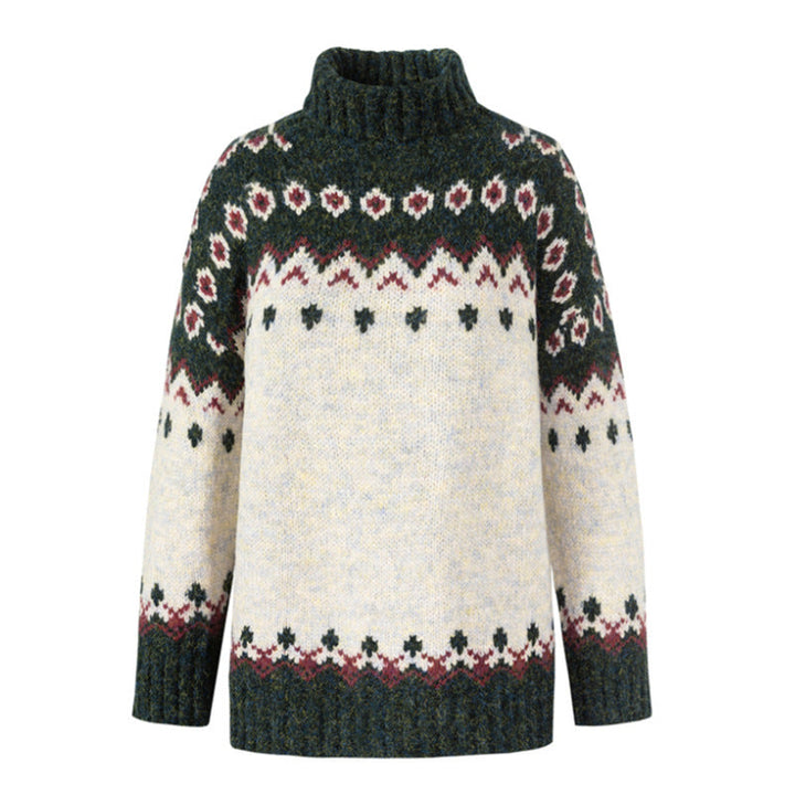 Turtleneck Sweater for Women | High Neck & Calm Pattern