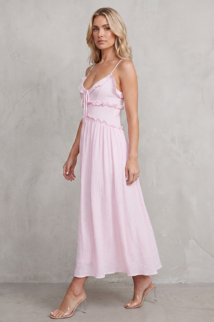 Rosabelle – Ruffled sweetheart romance – Midi dress