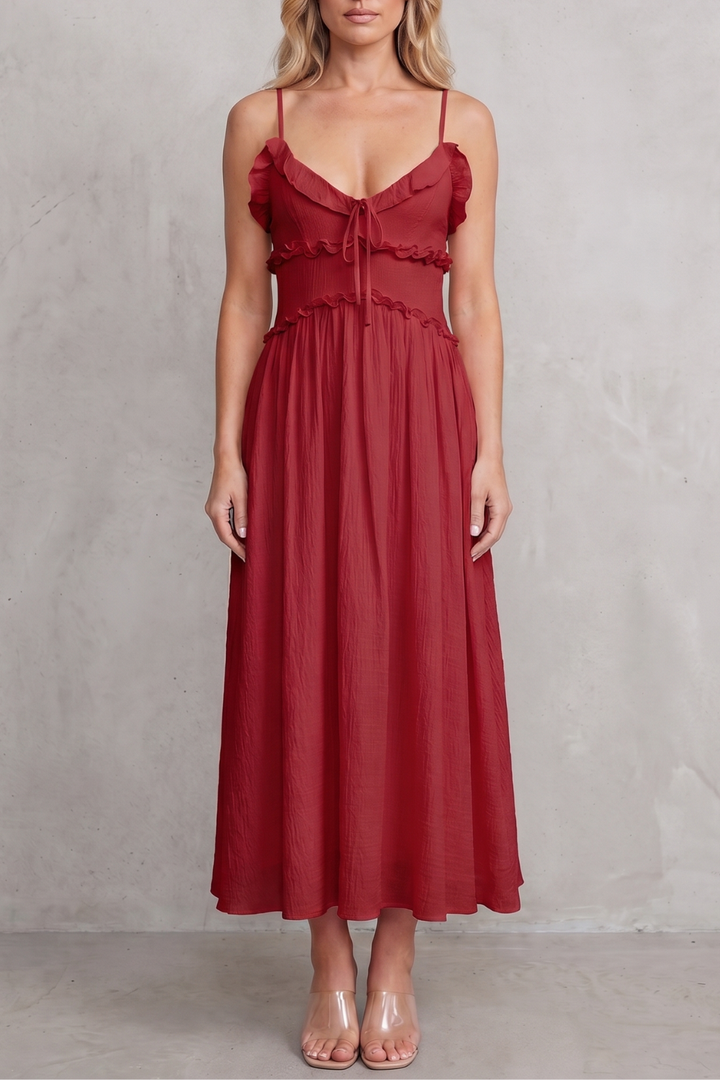 Rosabelle – Ruffled sweetheart romance – Midi dress