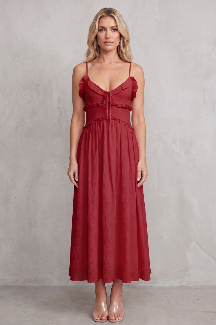 Rosabelle – Ruffled sweetheart romance – Midi dress