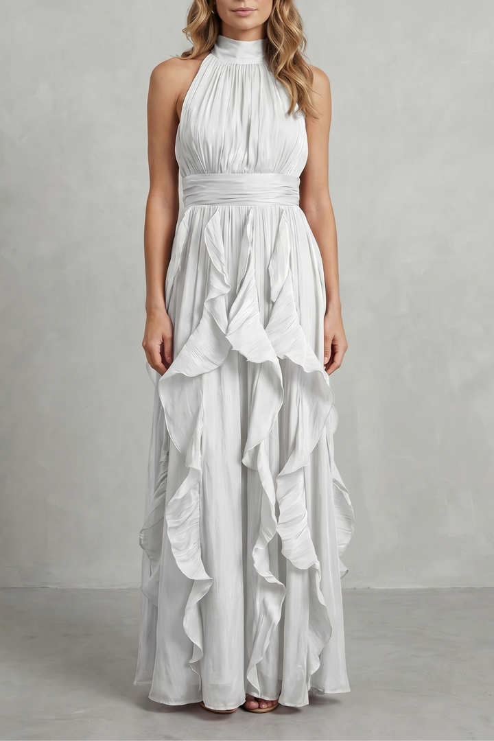 Rosamira – Ruffled chiffon elegance – Maxi dress