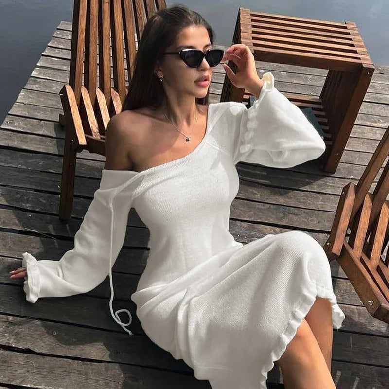 Backless Knit Dress for Women