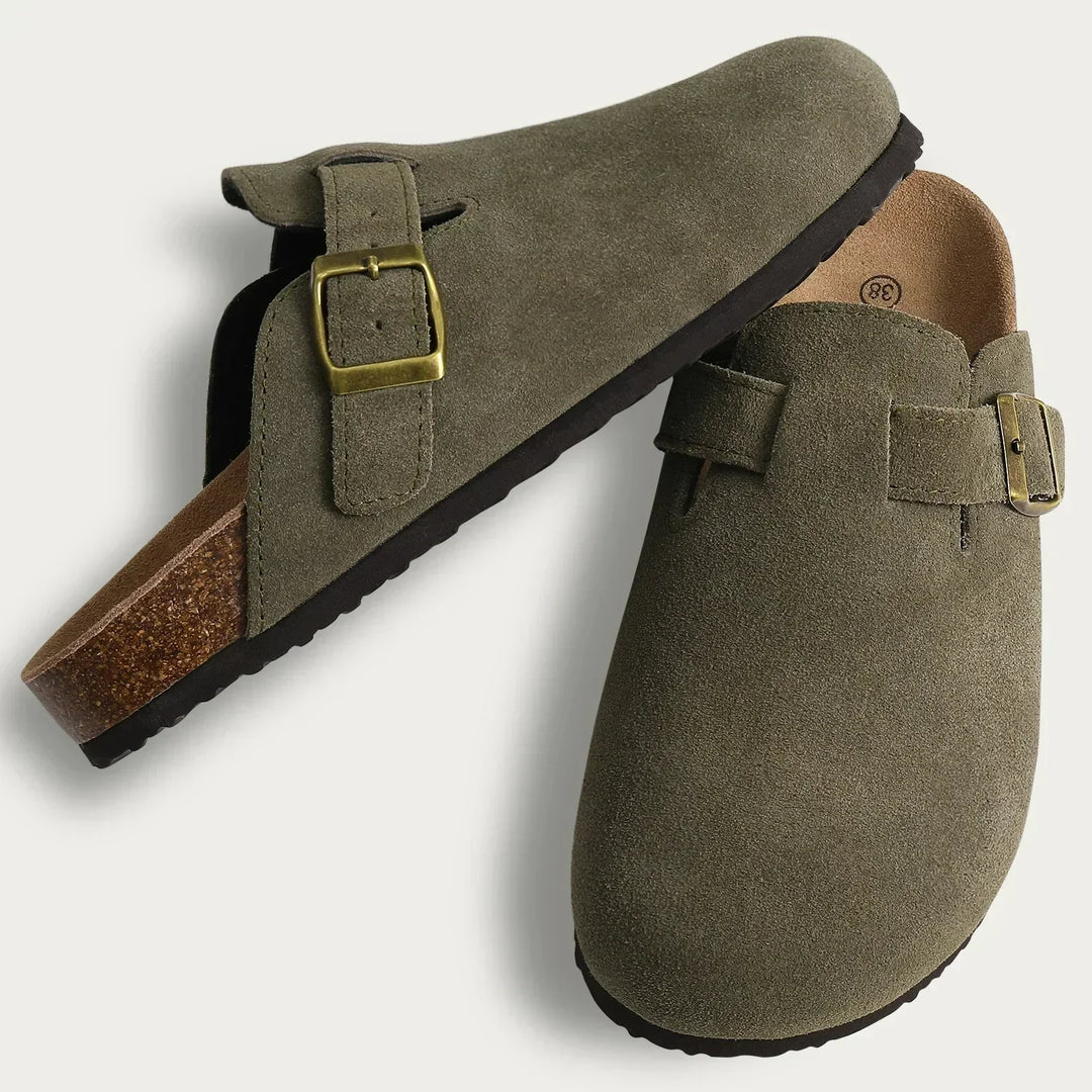 Crish Cozy Suede Slippers, view 4 - Elena Harper