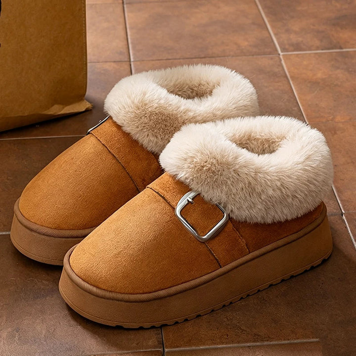 Women's Faux Fur Buckle Ankle Boots Suvrelle, view 7 - Elena Harper