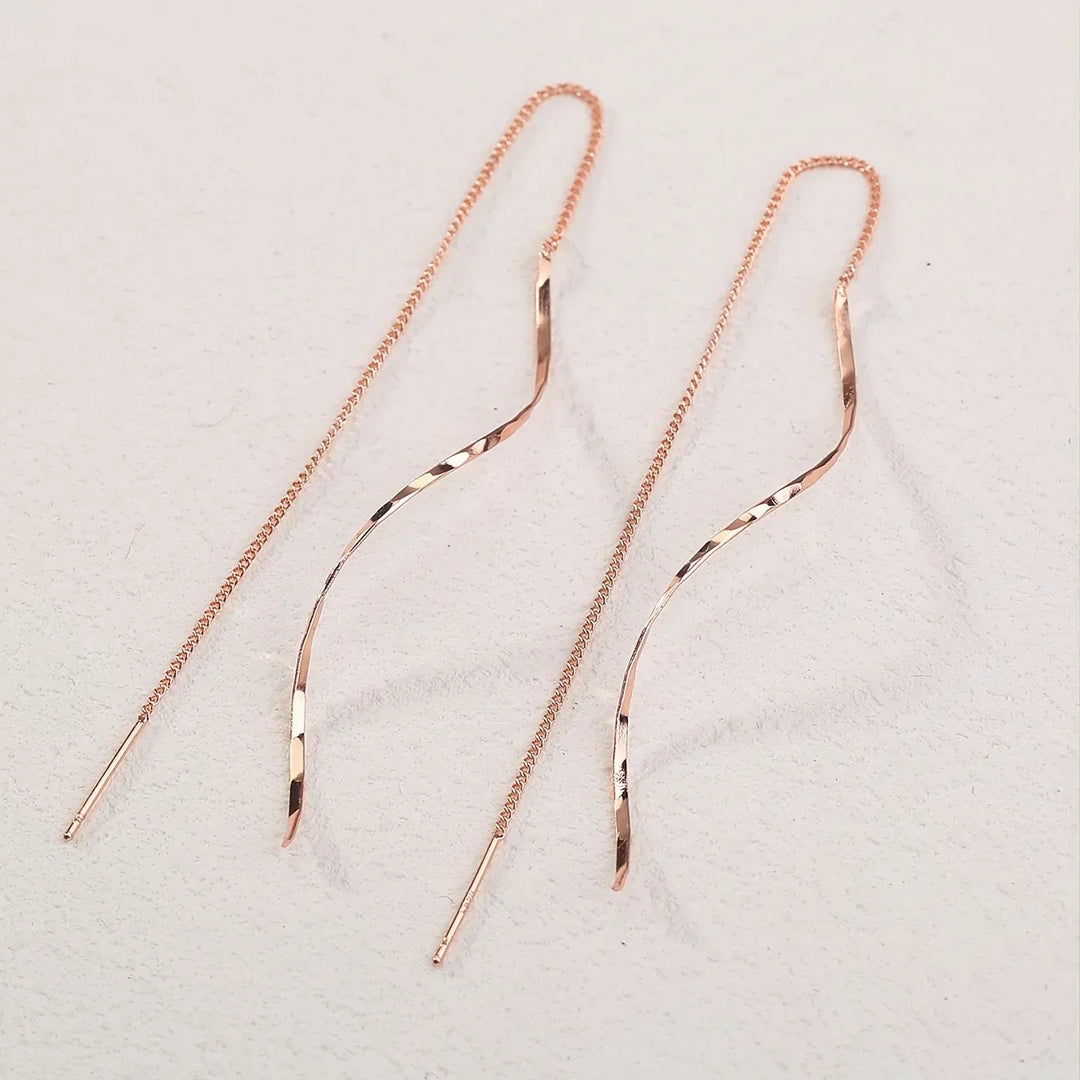 Phaedra™  |  Long Earrings Wavy Design