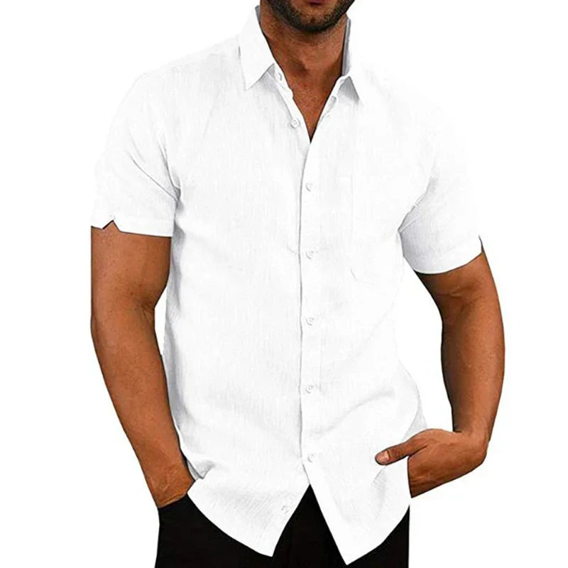 Laurent Monaco Men'S Linen Summer Shirt, view 8 - Elena Harper