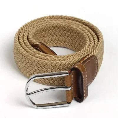 Emma & Rose Manhattan Mauro braided leather belt with adjustable buckle, featuring a stylish and durable design.