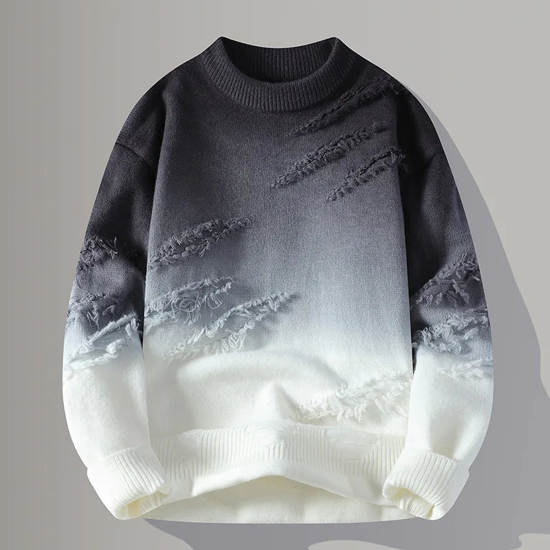 Jindrich - Long Sleeve Frayed Shadow Sweater