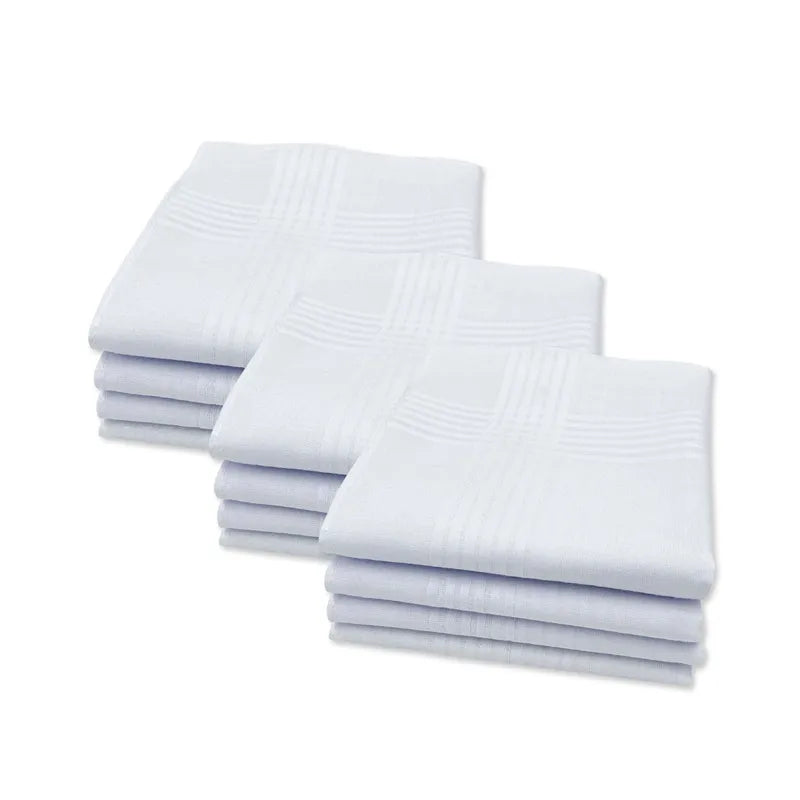 3Pcs Men Women 100% Cotton Handkerchiefs - Elena Harper