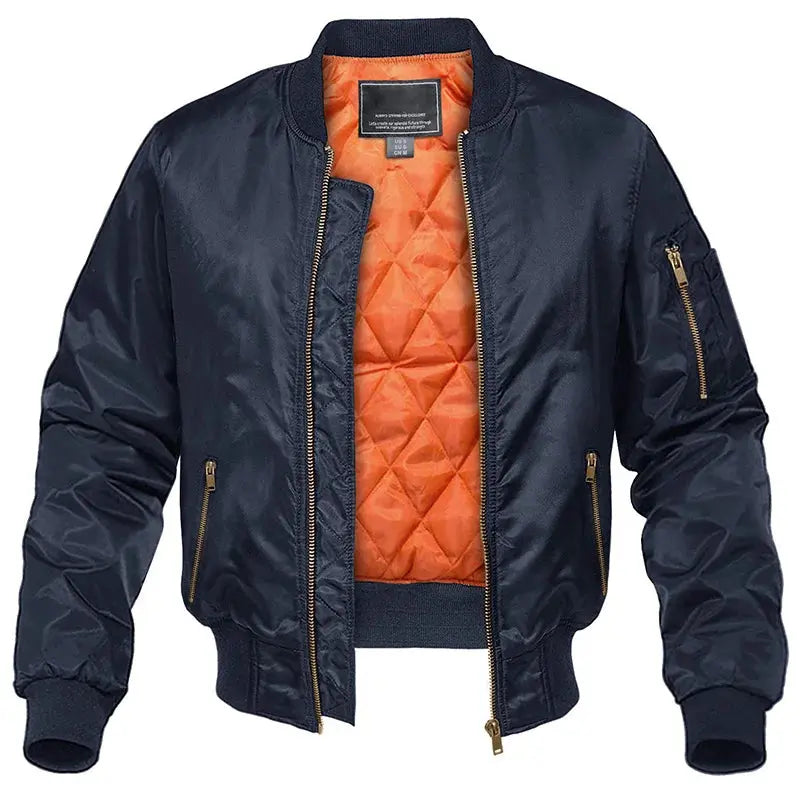 Harrington Oxford Men’s Quilted Bomber Pilot Jacket - Elena Harper