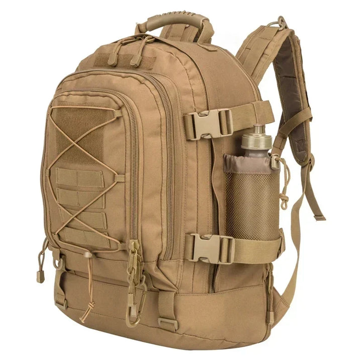 MILPRO Tactical Backpack 60L Waterproof nylon, molle system, heavy-duty outdoor backpack for hiking and survival, view 9 - Elena Harper
