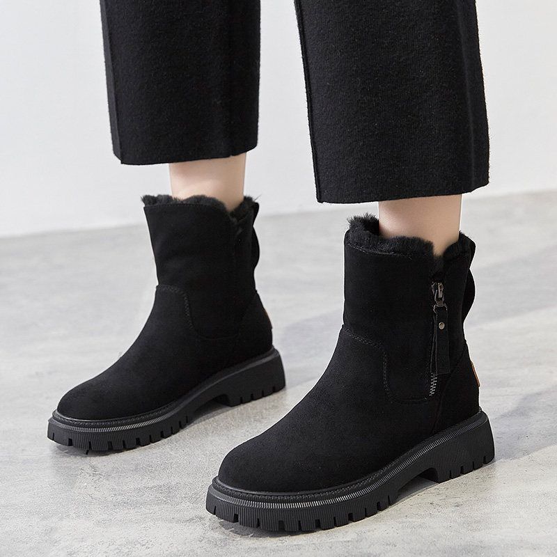 Women's Cotton Boots with Zipper EB