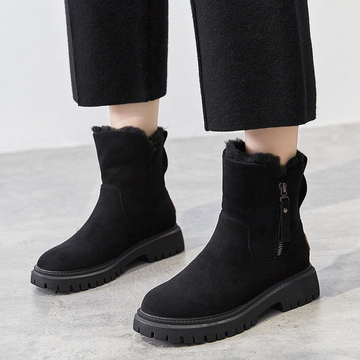 Women's Cotton Boots with Zipper EB