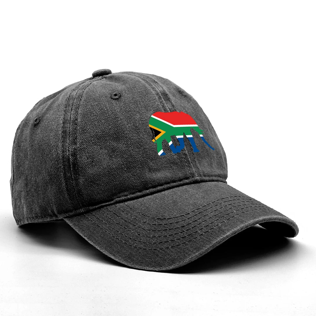 South Africa World Cup 2026 competition cap by Emma & Rose Cape Town, featuring the official tournament logo and adjustable strap