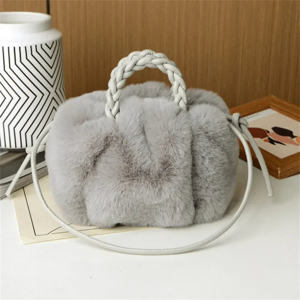 Marilyn | Plush Pumpkin Shoulder Tote