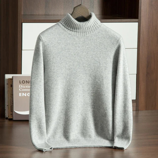 Emma & Rose soft ribbed cashmere turtleneck jumper — premium winter knitwear