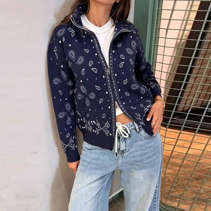 Sara Soft Paisley Sweater, view 4 - Elena Harper