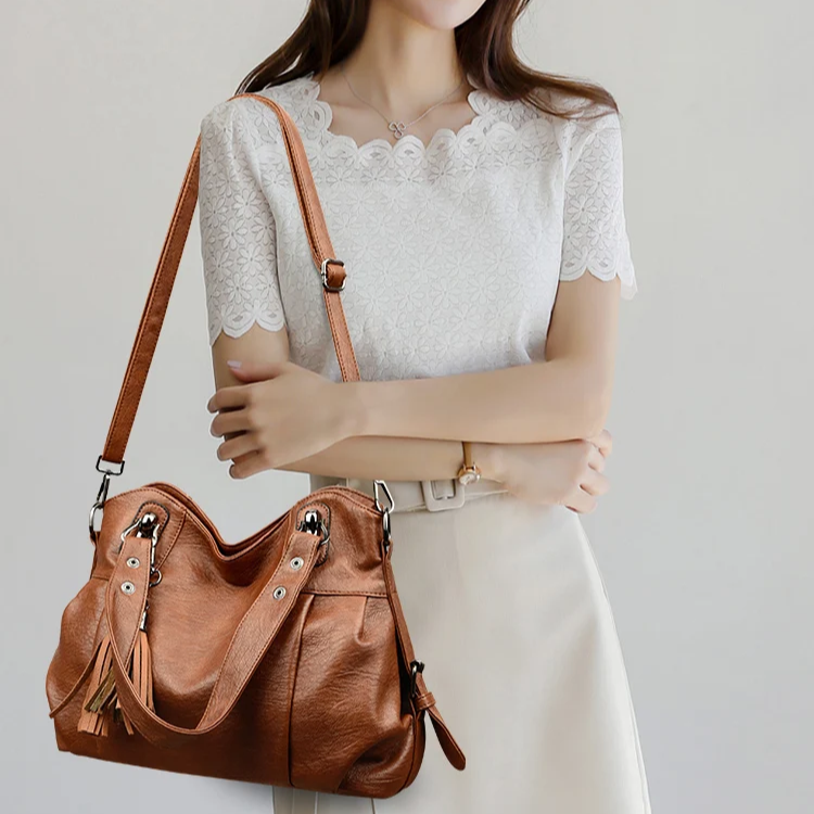 Women's Leather Shoulder Bag Crossbody Tote | Ideal for All Seasons