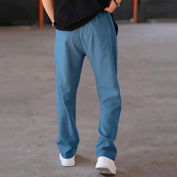 Harrington Oxford Loose-Fit Straight Leg Trousers For Men - Elena Harper