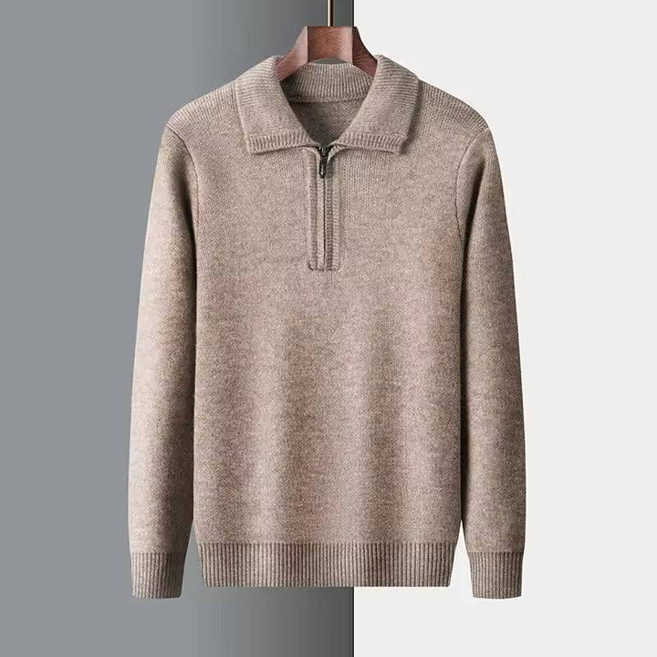 Emma & Rose cashmere quarter-zip sweater — premium knitwear
