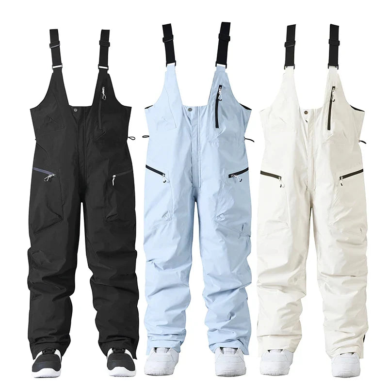 Adjustable Unisex Ski Pants Snow Pants with Suspenders and Zipper Closure, view 8 - Elena Harper