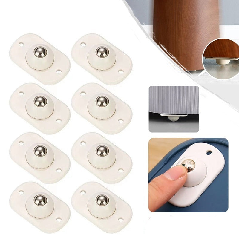50% Discount | TinyWheels - Self-Adhesive Universal Wheels, 360° Movable (Set of 8)