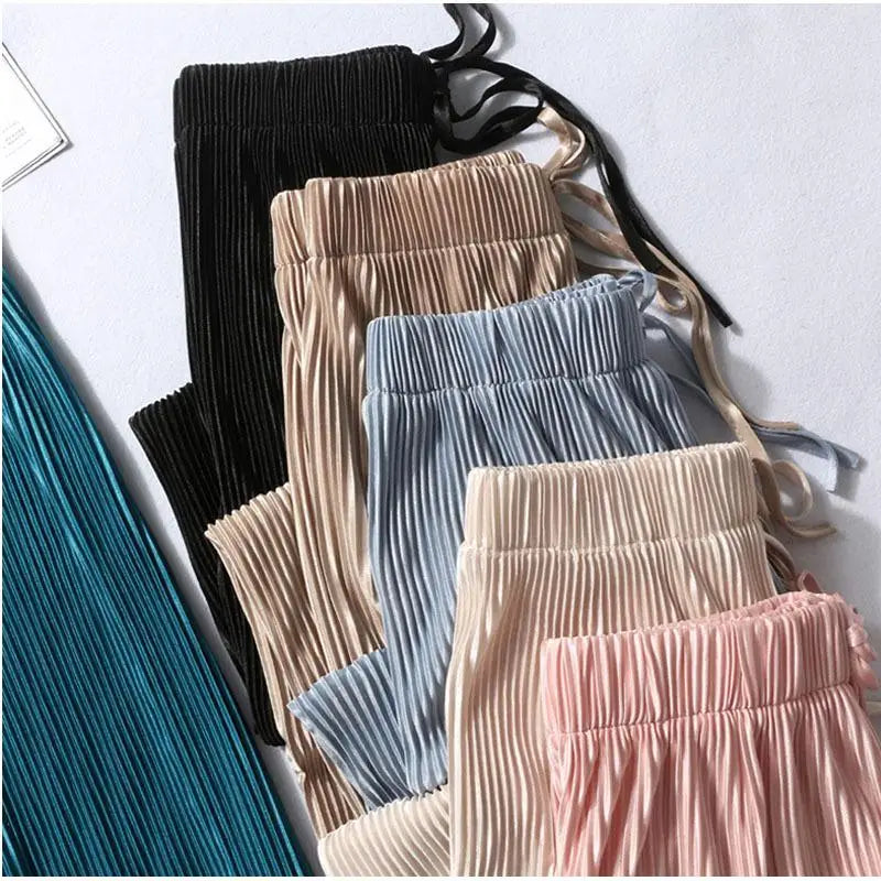 WIDE PLEATED PANTS FOR WOMEN