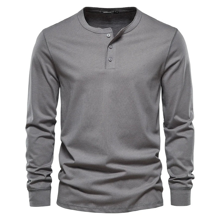 MEN'S LONG SLEEVE HENLEY SHIRT