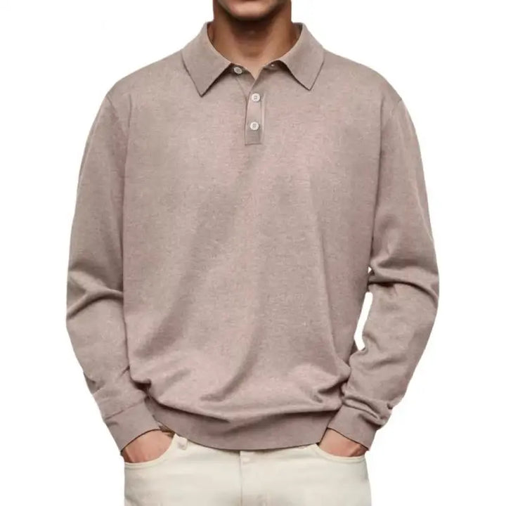Been Casual Long Sleeve Polo Shirt, view 5 - Elena Harper