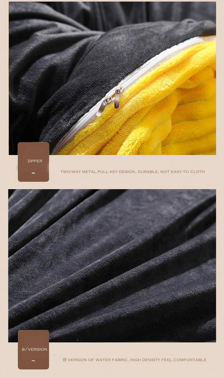 Luxe Fleece Warm Polar Duvet Cover for Winter in Velvet, view 8 - Elena Harper