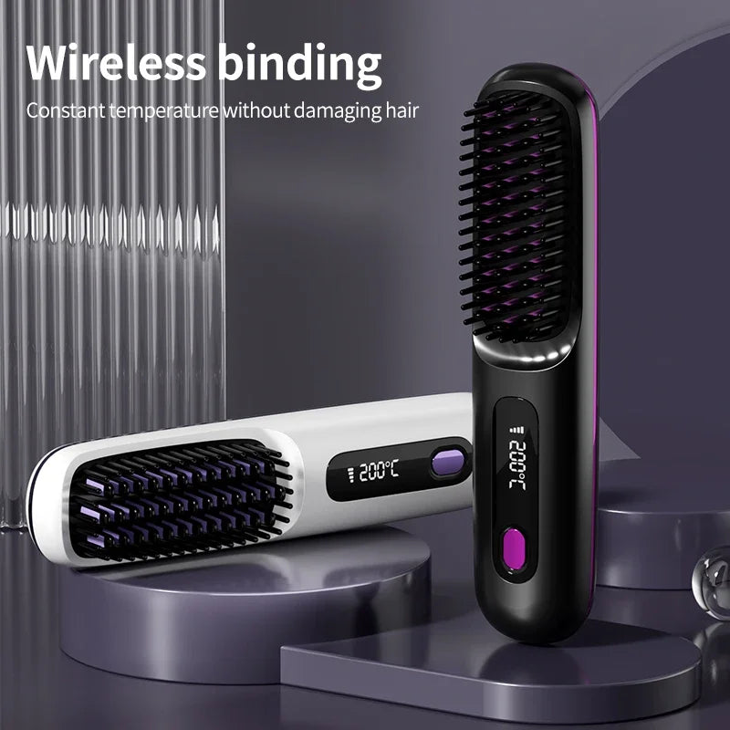 Glissara | Cordless Hair Straightener | USB Charging Function and LCD Display | Ceramic and Ion Technology