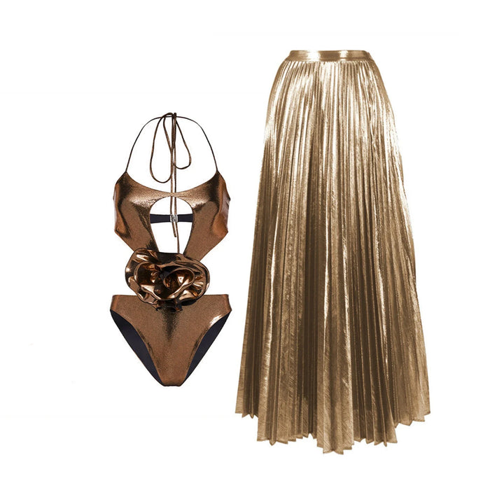 Beautifully Finished Bathing Suit in a Timeless Design, view 2 - Elena Harper