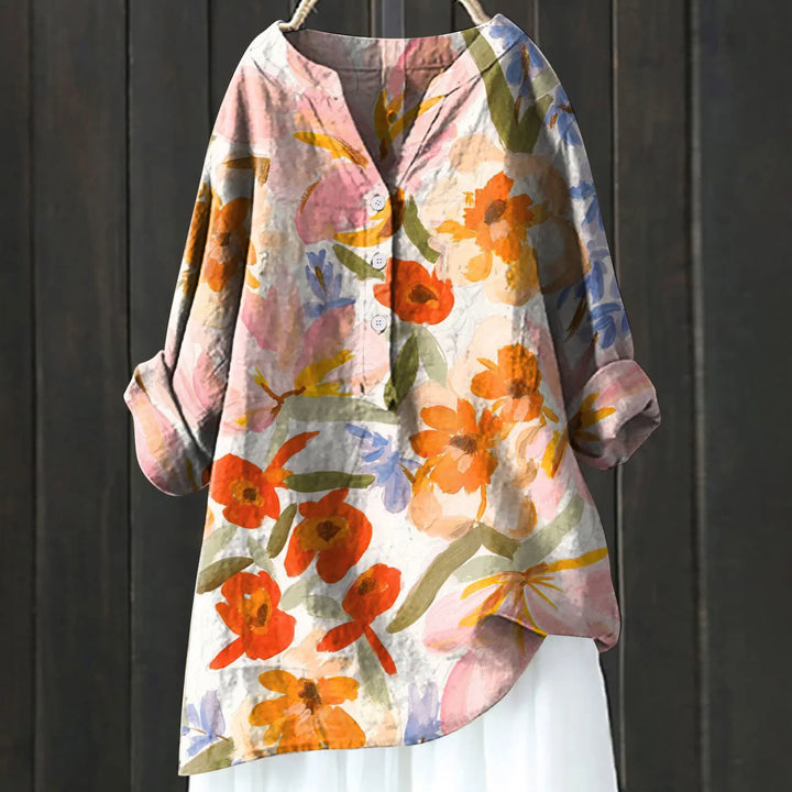 Women's Floral Print Casual Blouse - Effortless Style