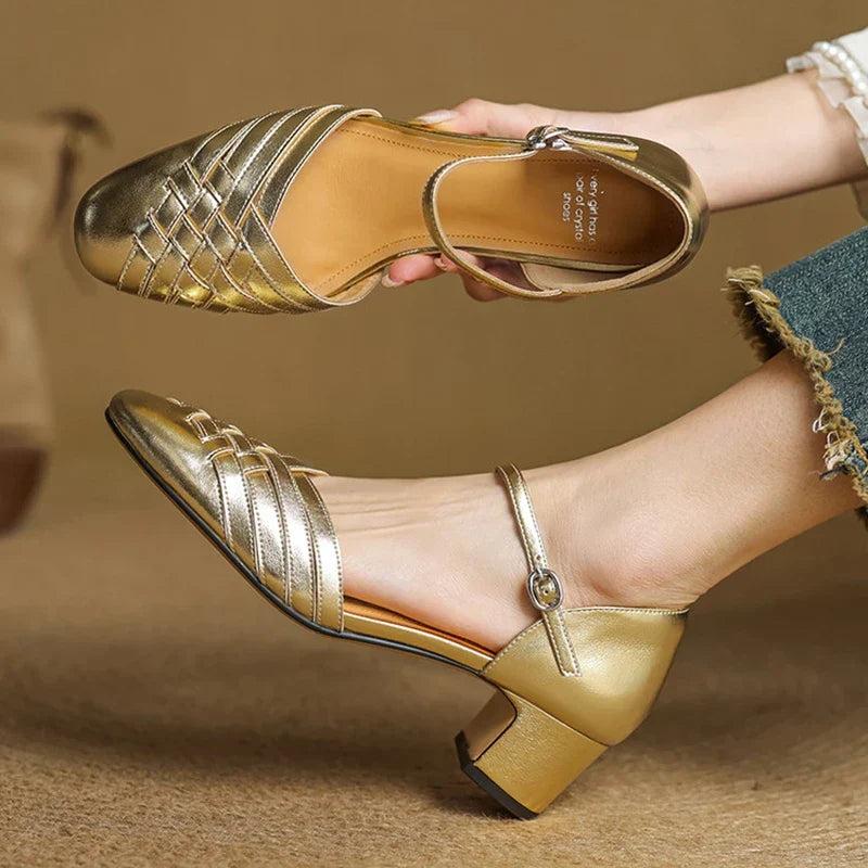 Elara Women’s Elegant Block Heel Shoes - Elena Harper