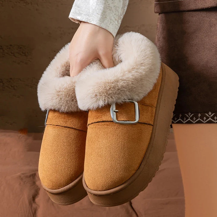 Women's Faux Fur Buckle Ankle Boots Suvrelle, view 5 - Elena Harper