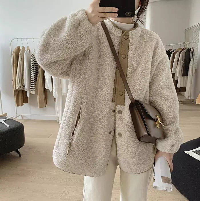 Women's Premium Teddy Jacket – Elegant Cozy Coat