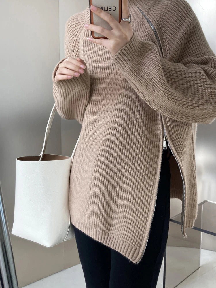 Women's Zip-up Sweater Vest Clara, view 10 - Elena Harper