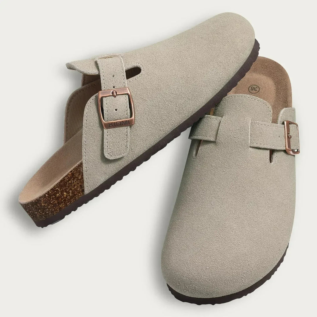 Crish Cozy Suede Slippers, view 3 - Elena Harper