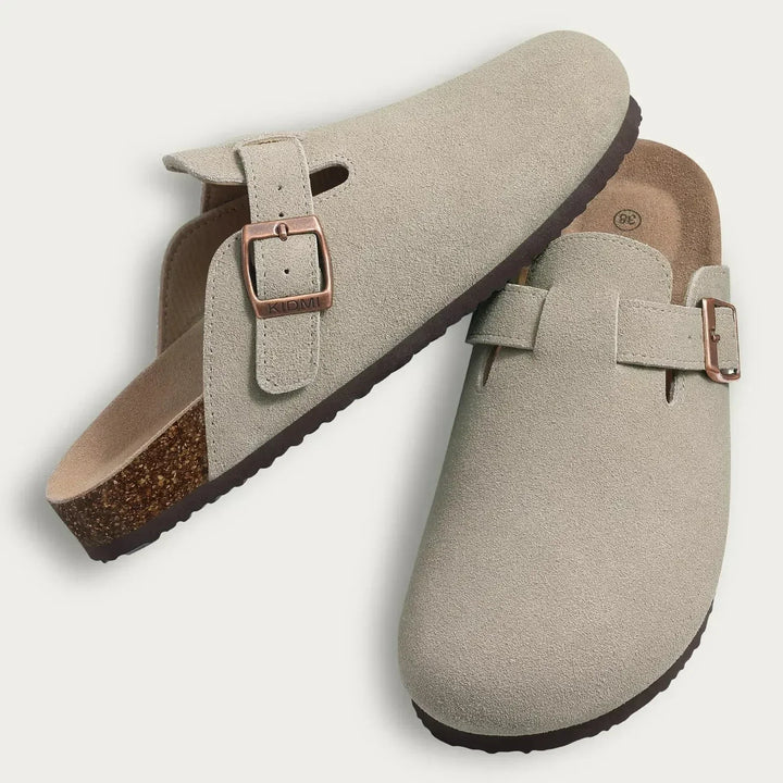 Crish Cozy Suede Slippers, view 3 - Elena Harper